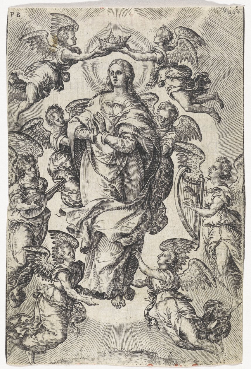 Hemelvaart van Maria door Johannes Wierix