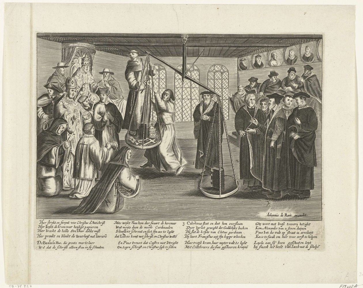 Het wegen van de Bijbel door Johannes de Ram