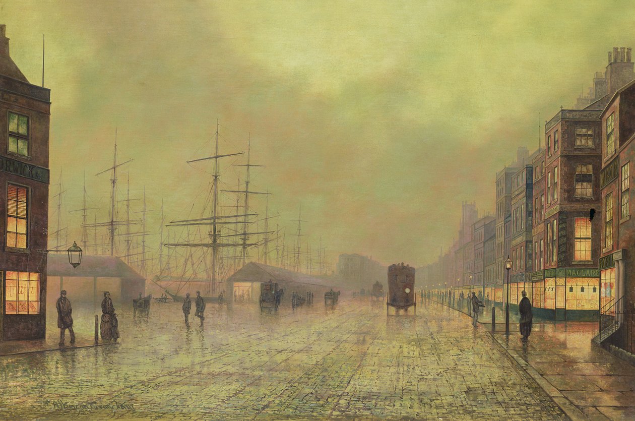 Glasgow Docks door John Atkinson Grimshaw