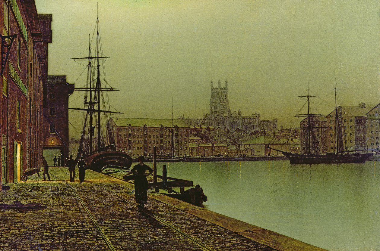 Gloucester Docks, ca. 1880 door John Atkinson Grimshaw