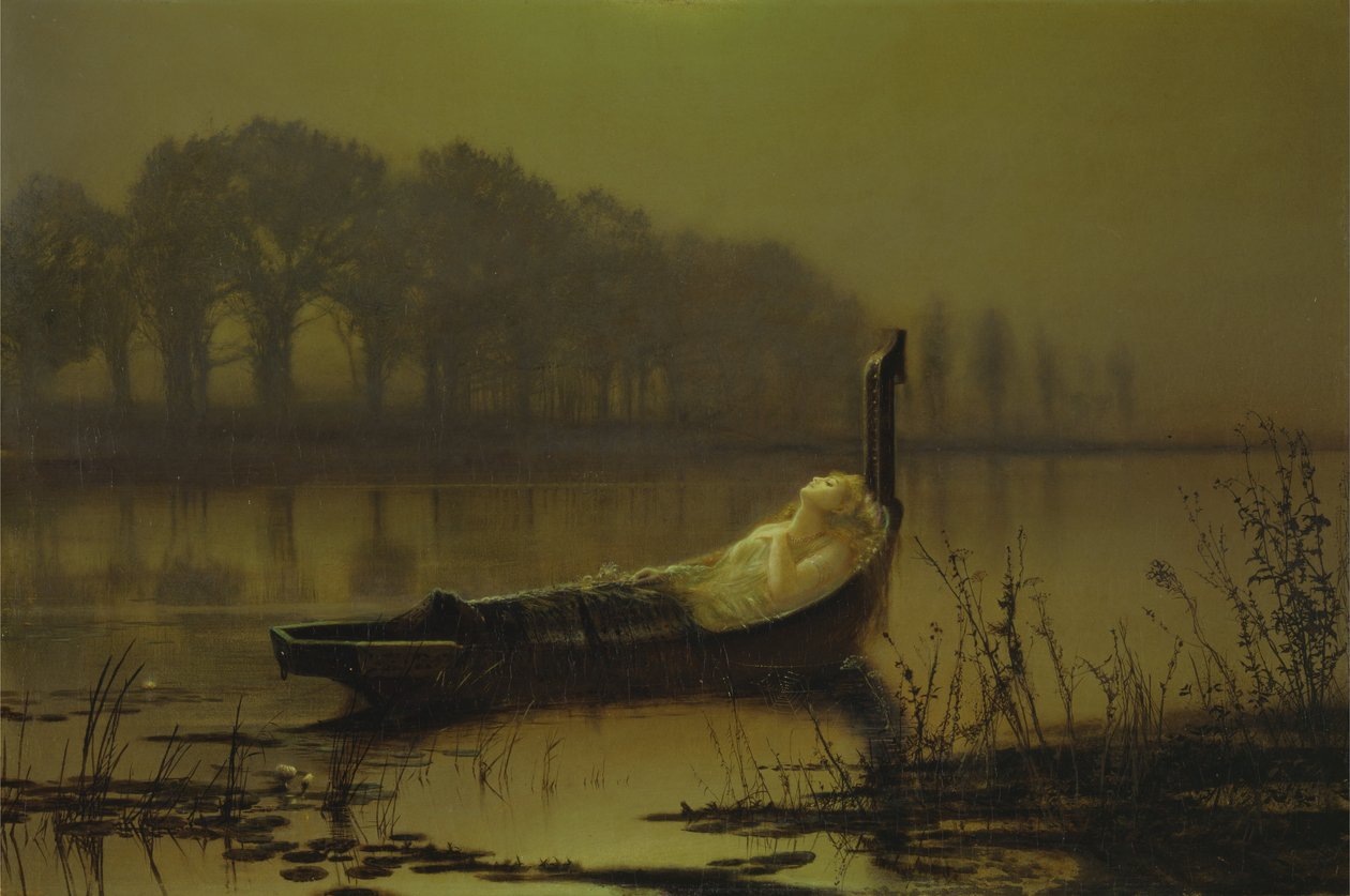 De dame van Shalott door John Atkinson Grimshaw