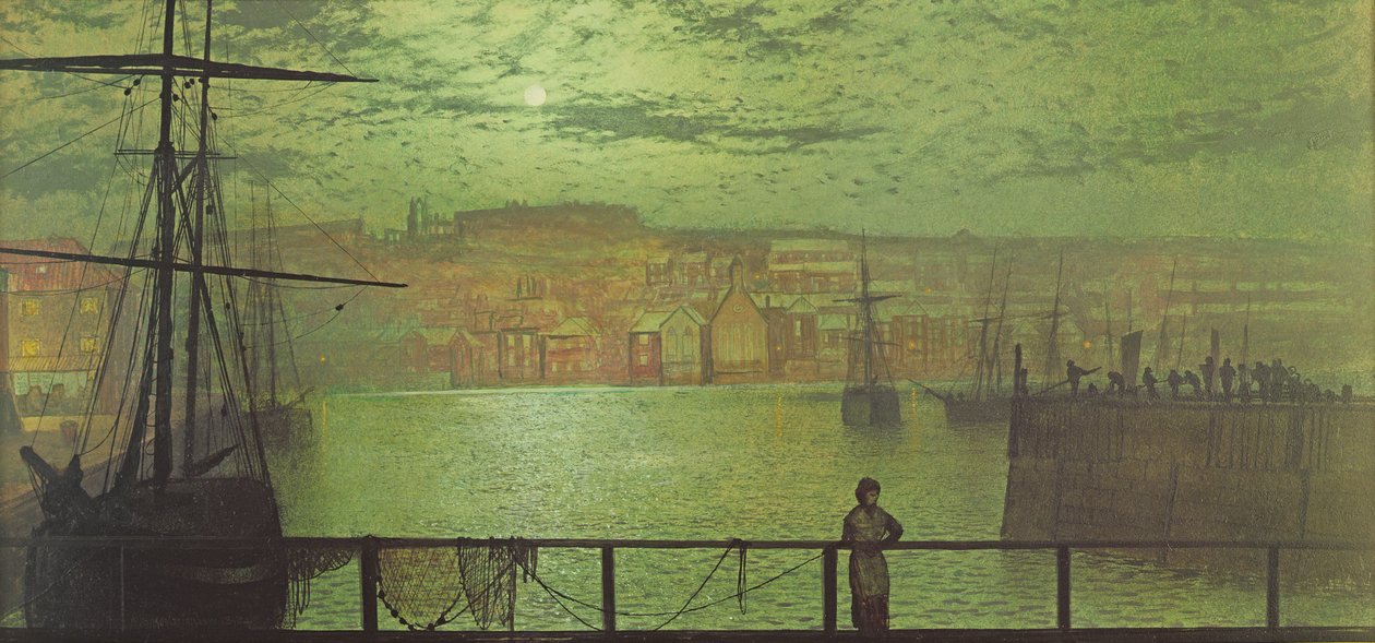Whitby vanaf Station Quay, 1878 door John Atkinson Grimshaw
