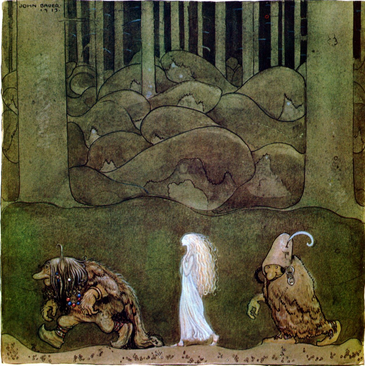 Op een zomeravond gingen ze met Bianca Maria diep het bos in door John Bauer