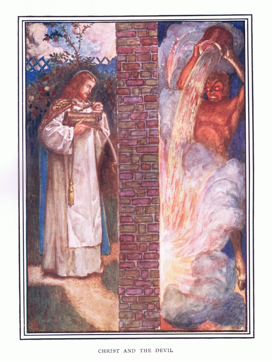 Christus en de duivel door John Byam Liston Shaw