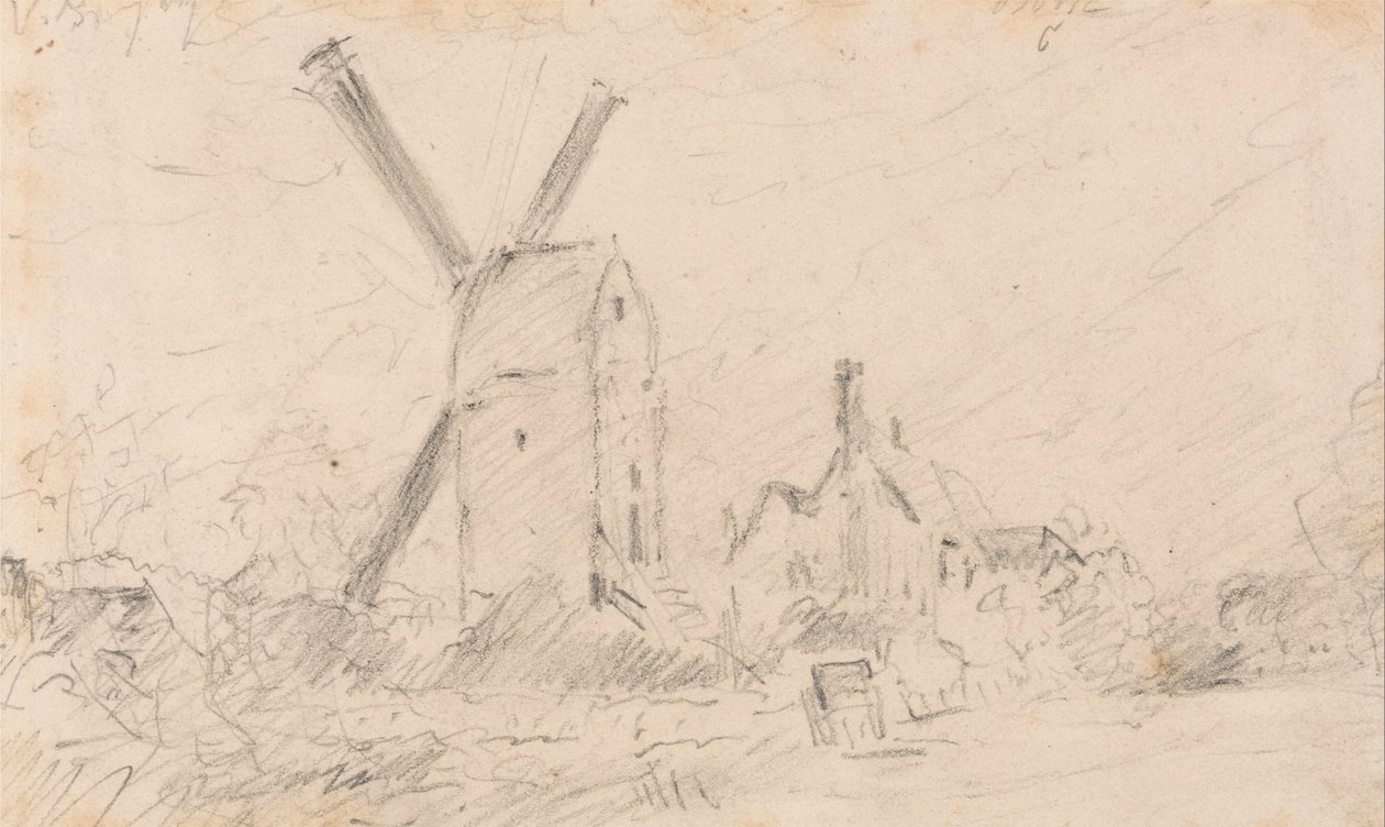 Landschap met Windmolen door John Constable