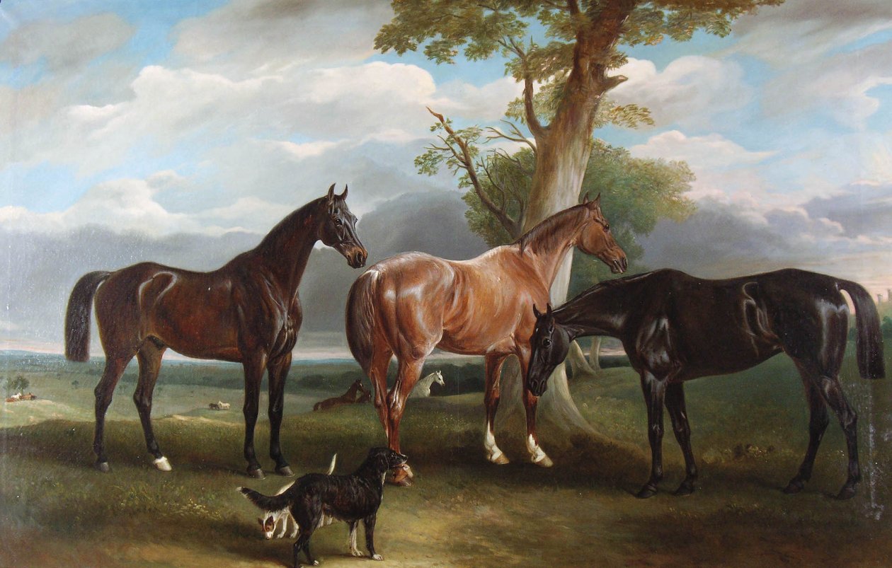 De favoriete jagers en honden van de 6e hertog, 1857 door John E. Ferneley