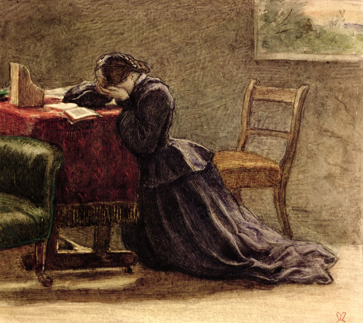 Een Vrouw door John Everett Millais