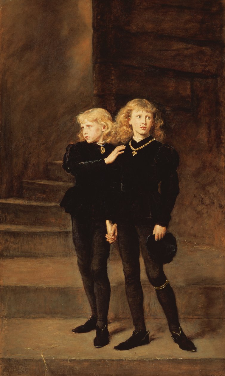 De prinsen Edward en Richard in de Toren, 1878 door John Everett Millais