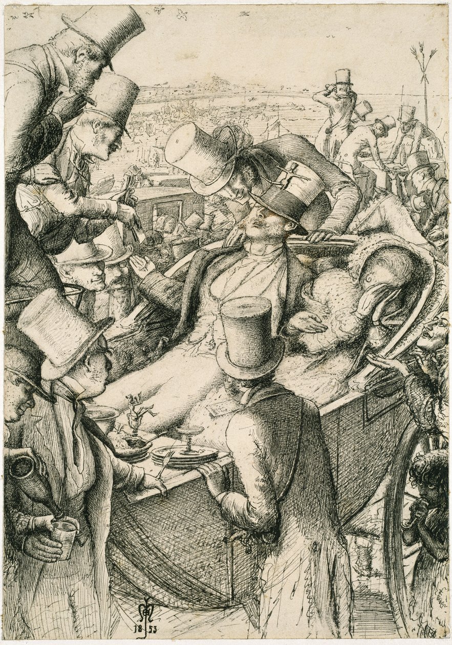 De Wedstrijdbijeenkomst, of De Gokker door John Everett Millais