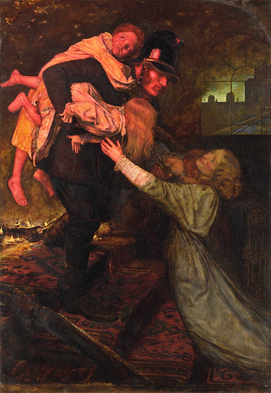 De redding door John Everett Millais