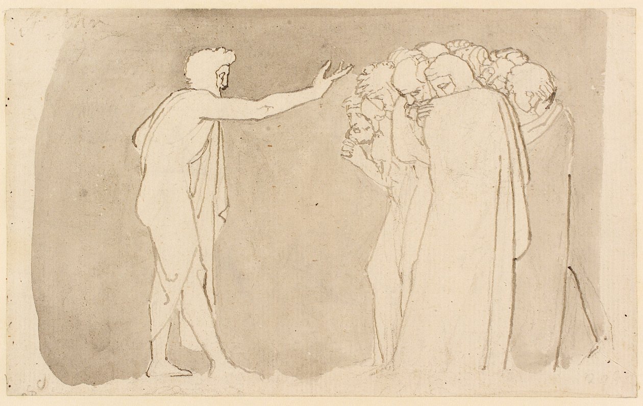 St. Johannes de Doper predikend door John Flaxman