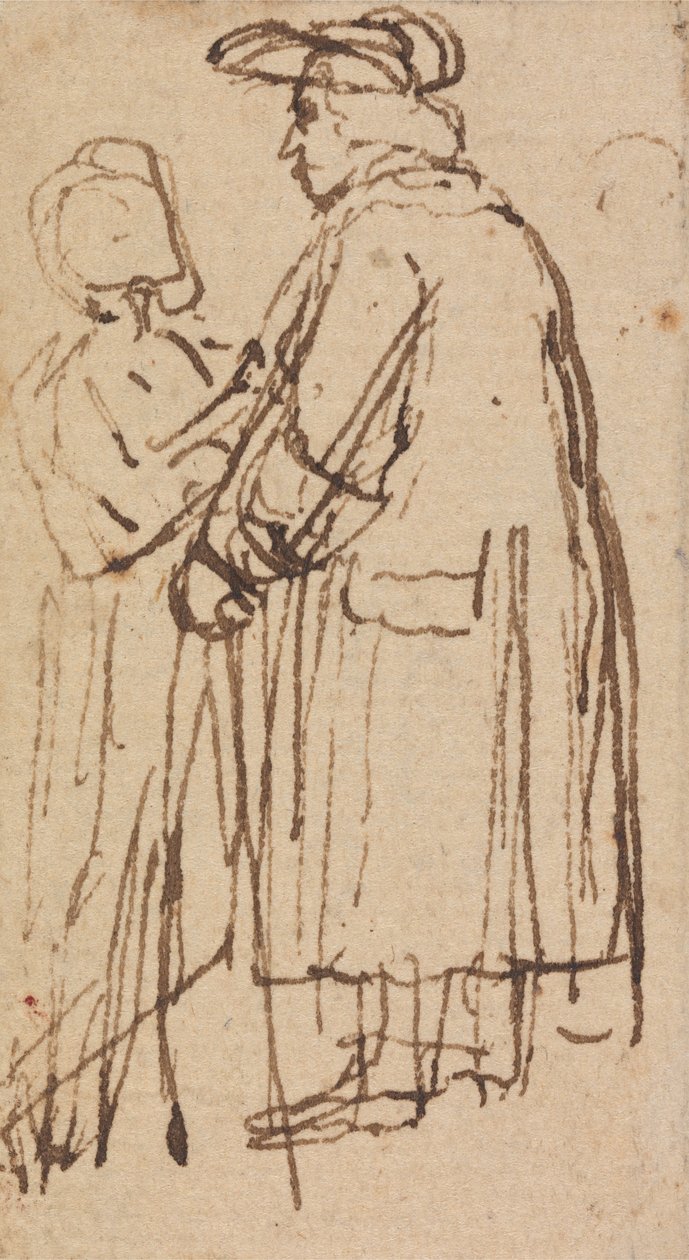 Studie van een heer, genaamd Dr. Johnson door John Flaxman