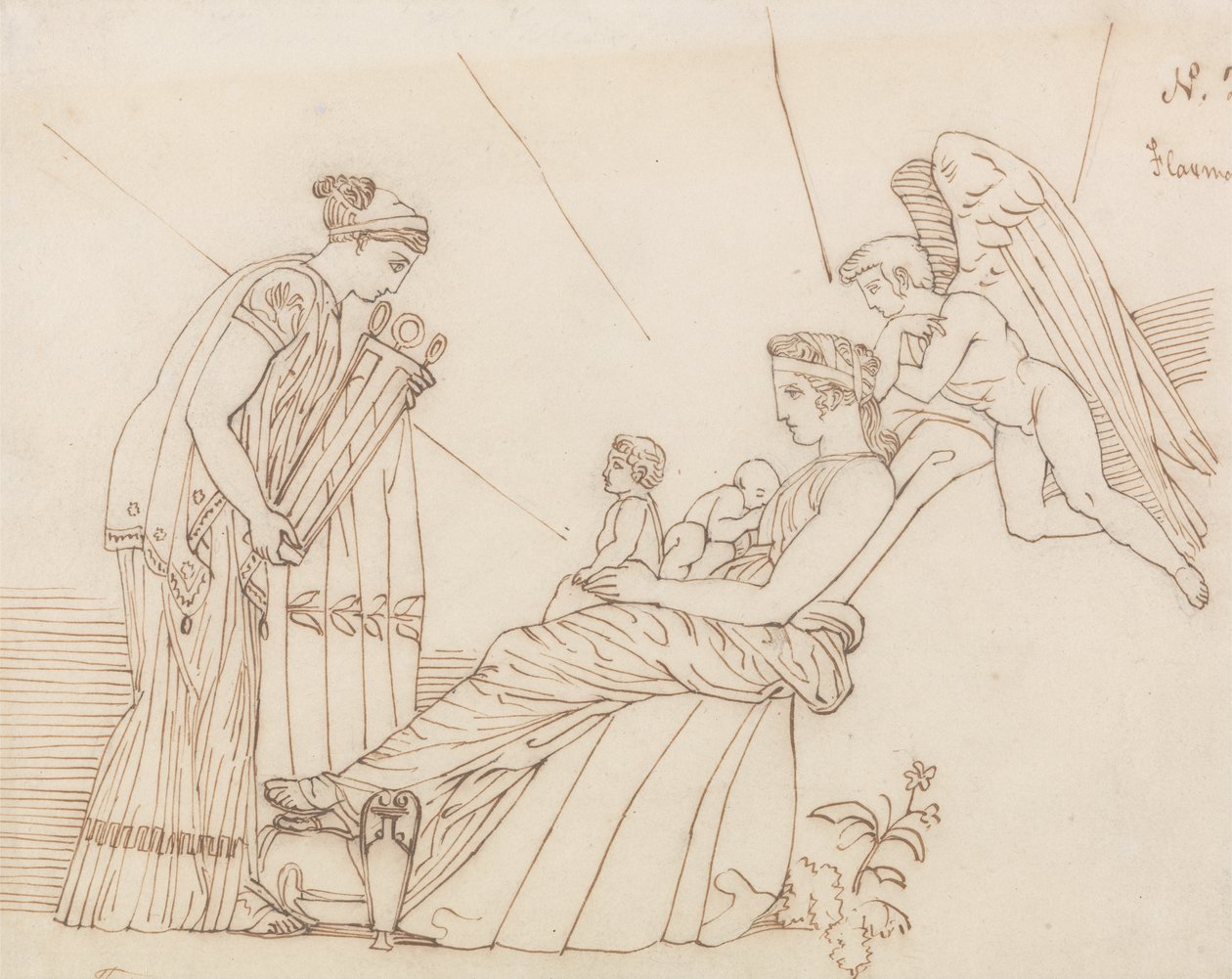 Aan Phoebus bij zijn geboorte, uit Aeschylus, Furies door John Flaxman