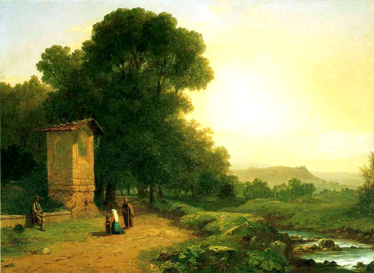 Een Heiligdom in Italië, 1847 door John Frederick Kensett