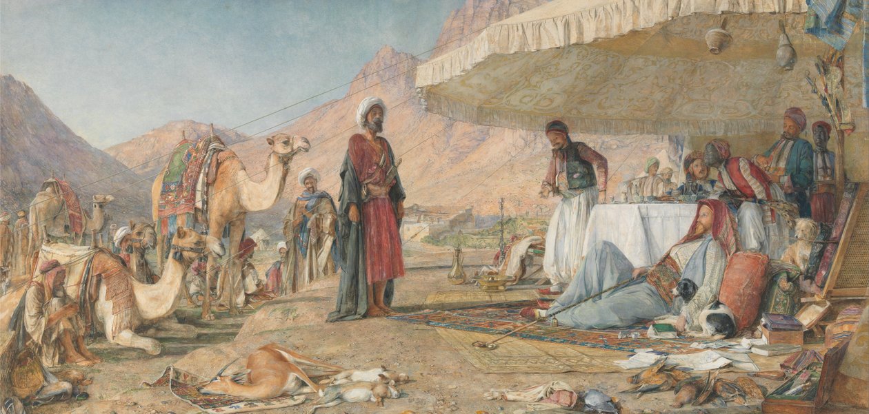 Een Frankisch kamp in de woestijn van de berg Sinaï. 1842 door John Frederick Lewis