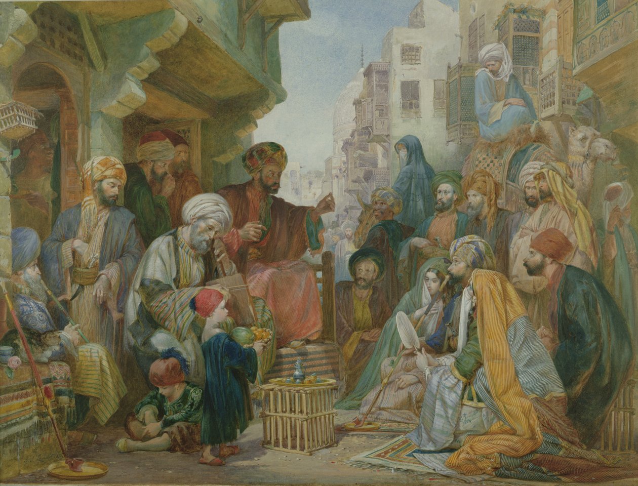 Een straat in Caïro door John Frederick Lewis