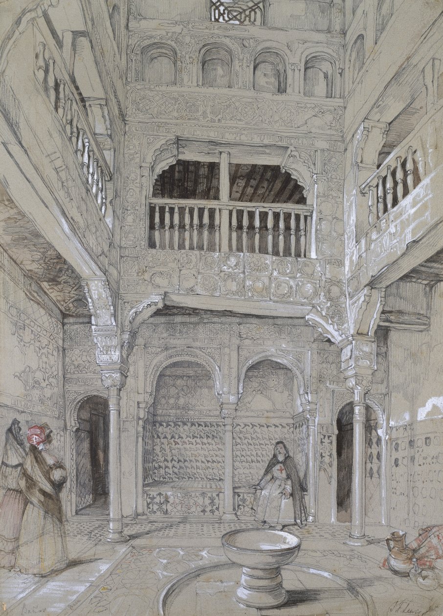 Ingang naar de baden in het Alhambra door John Frederick Lewis