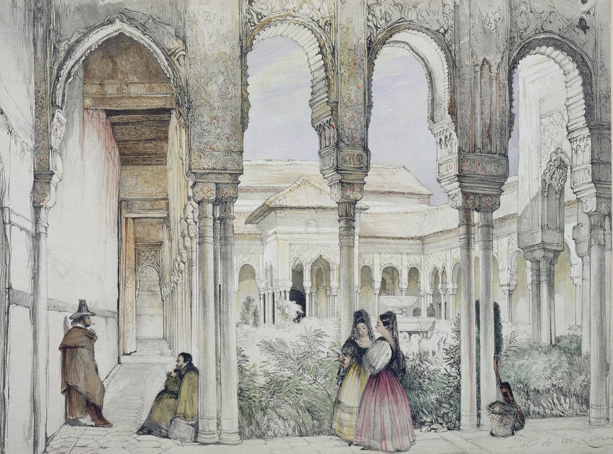 Het Hof van de Leeuwen (Patio de los Leones), uit 
