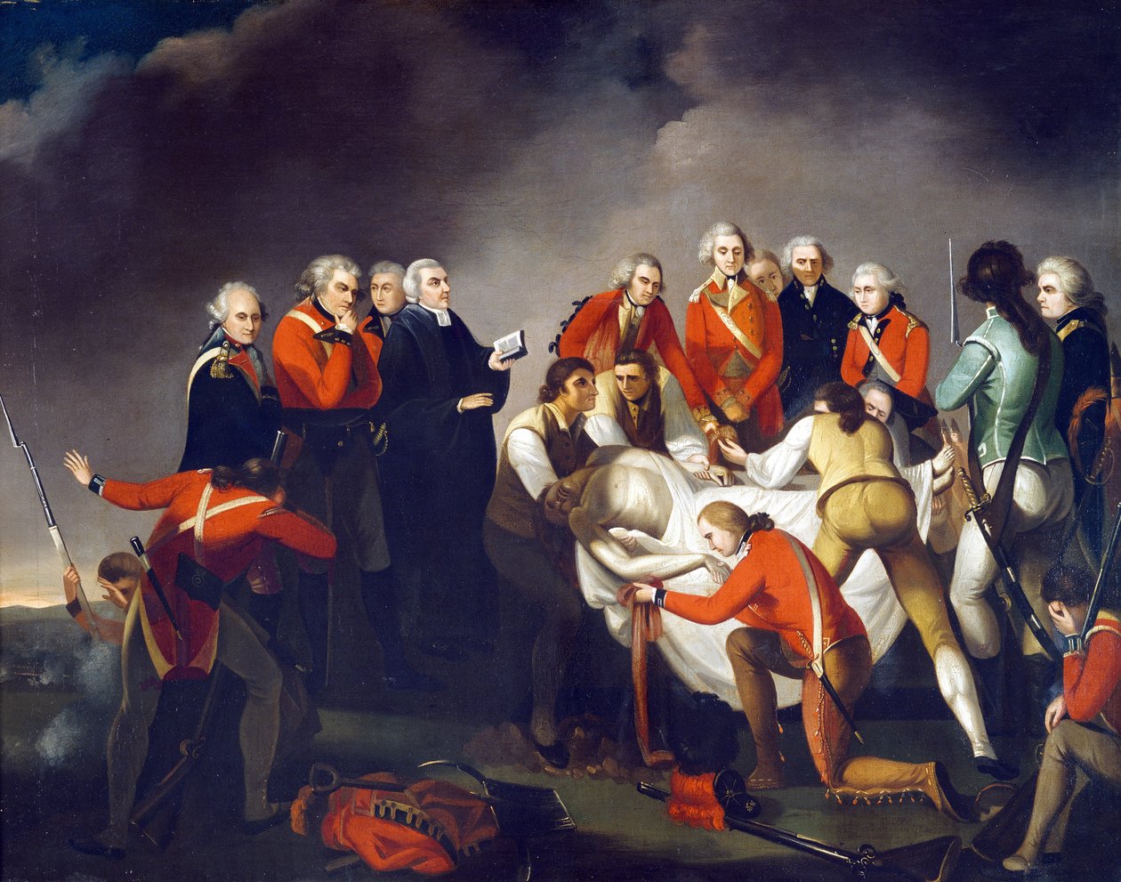 De begrafenis van generaal Simon Fraser (1729-77) na de slag bij Saratoga in 1777 door John Graham