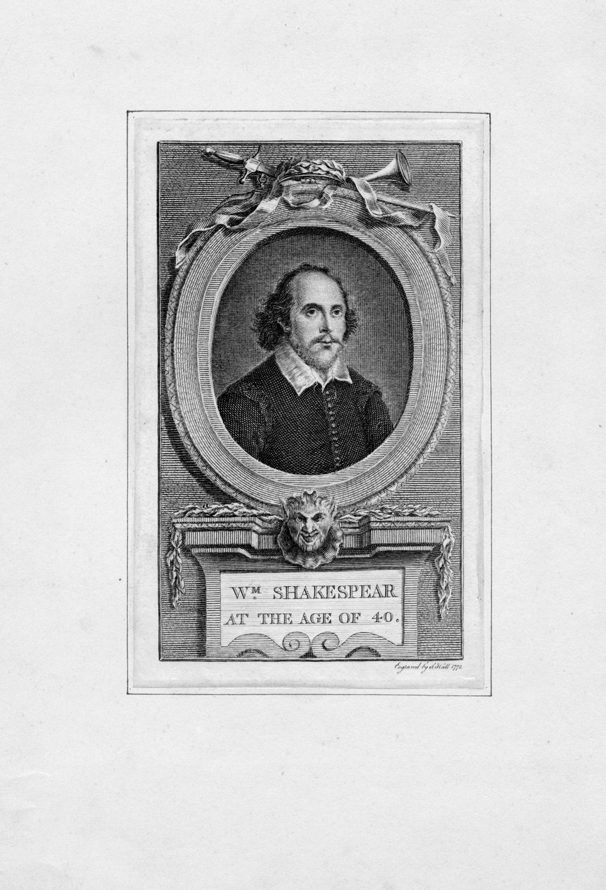 gegraveerd portret door John Hall