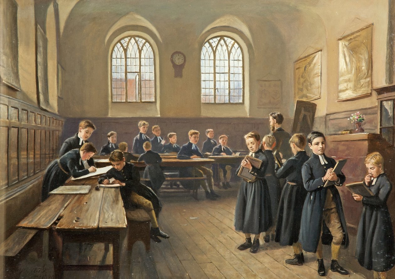 De Blue Coat School Gloucester, 1879-90 door John Kemp