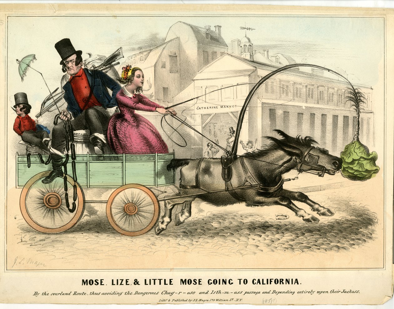 Mose, Lize, en Kleine Mose Gaan naar Californië, 1849 door John L. Magee