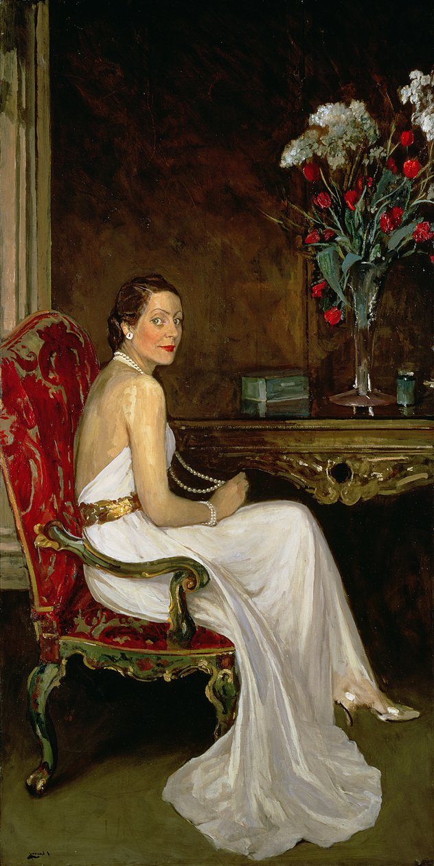 Vicomtesse Wimborne door John Lavery