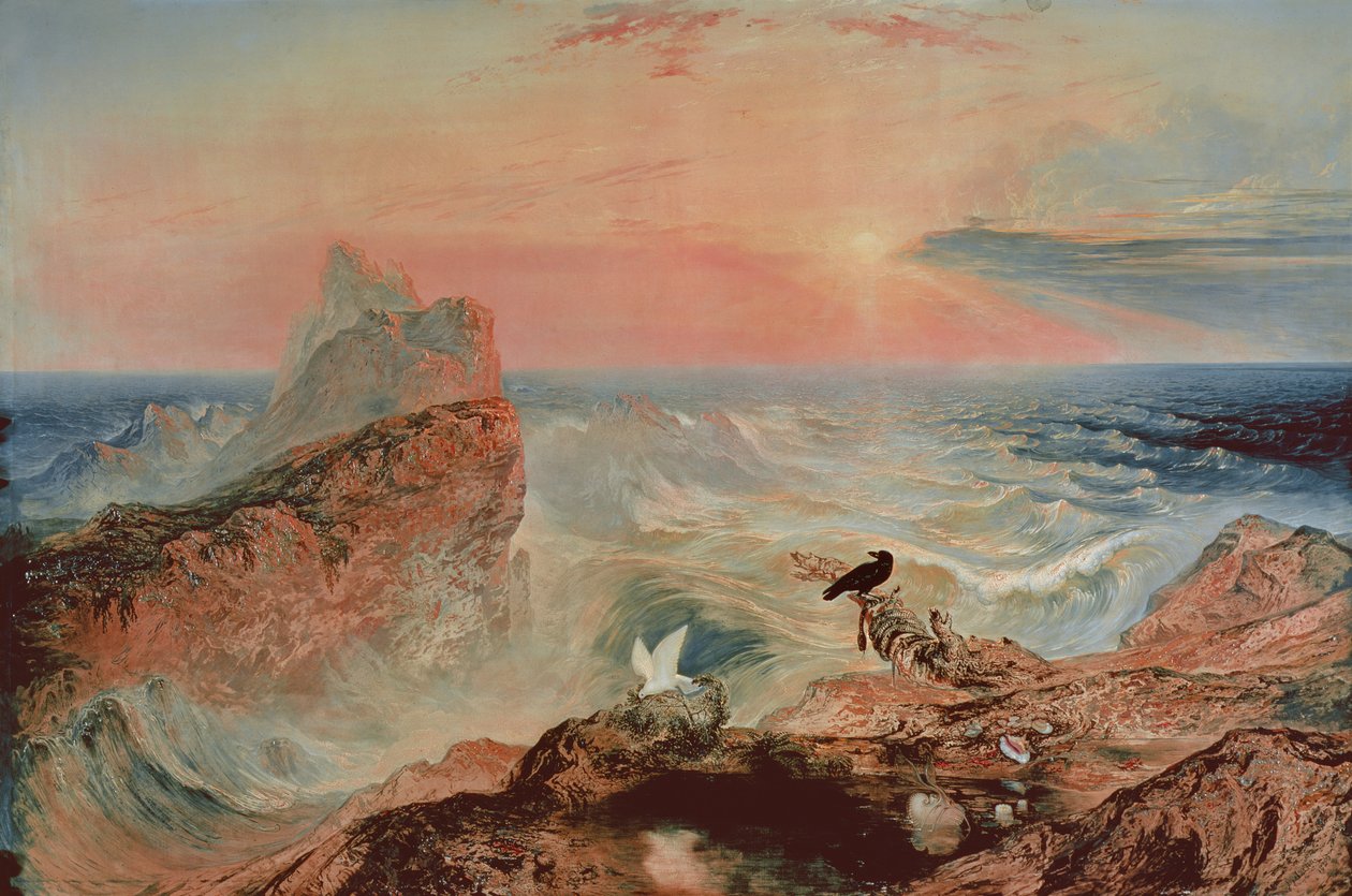 Het bedaren van de wateren, 1840 door John Martin