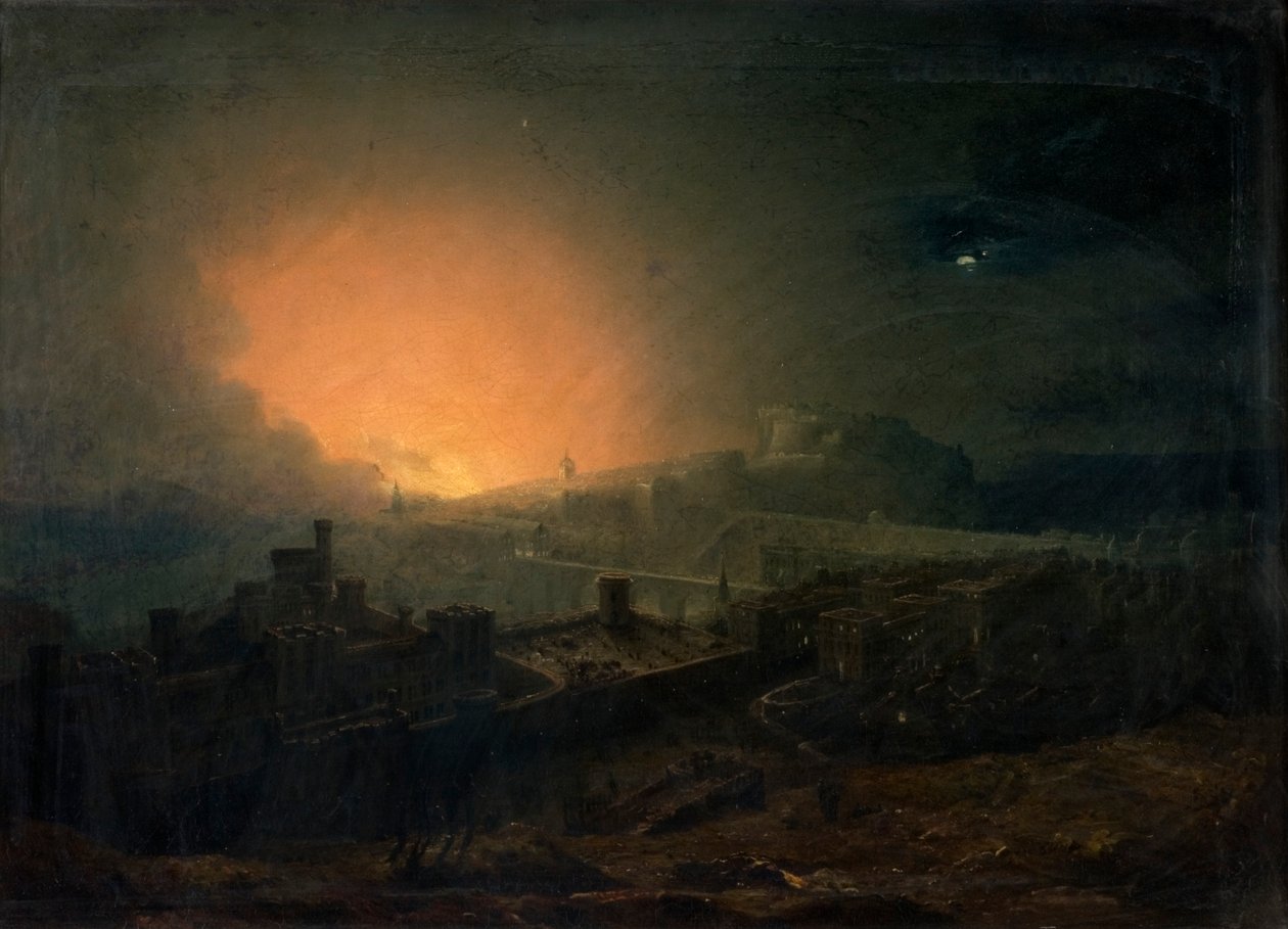 De Brand, Edinburgh door John Martin