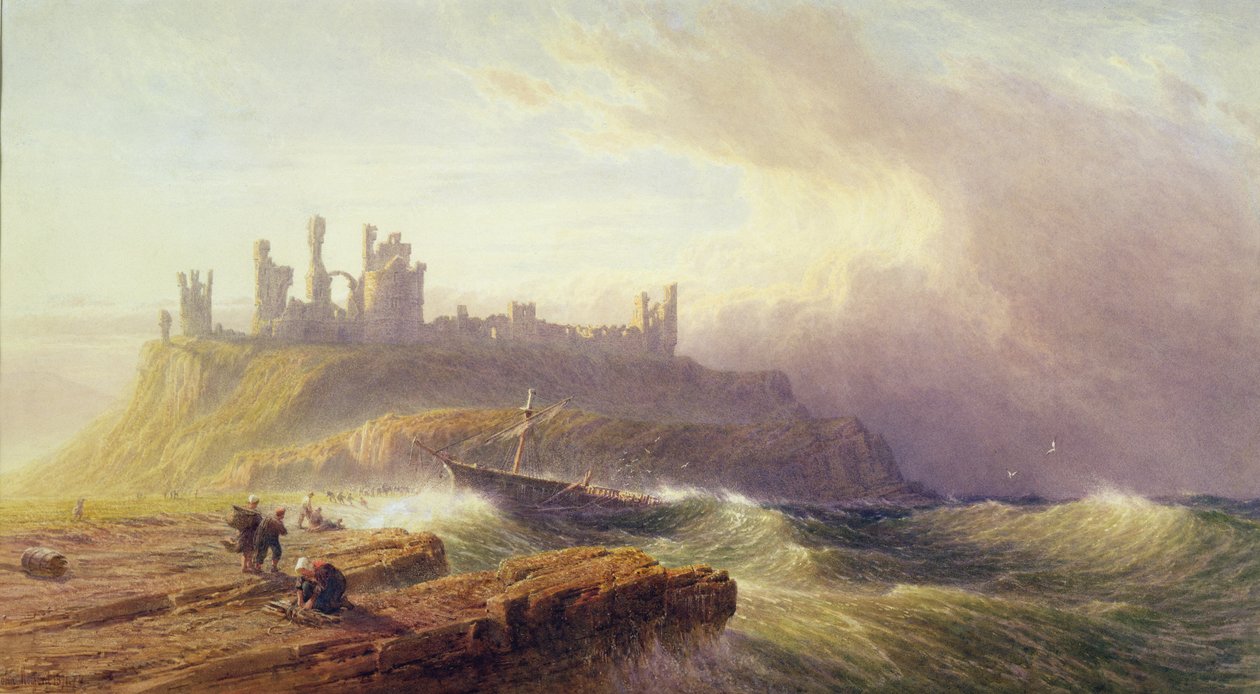 Kasteel Dunstanburgh, Northumberland door John Mogford