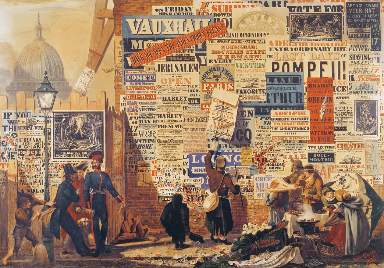 De Poster Man, 1835 door John Orlando Parry