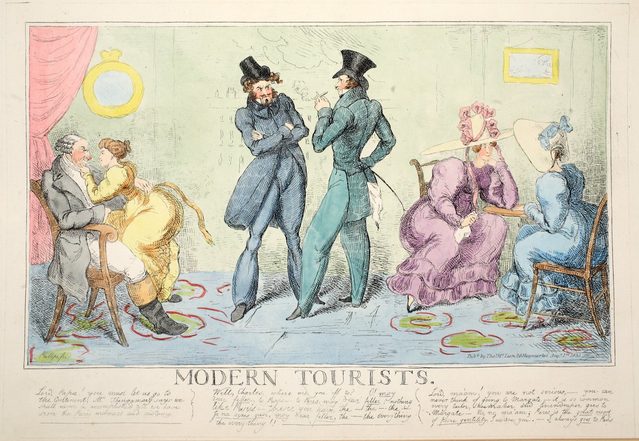 Moderne toeristen, uitgegeven 1835 door John Phillips