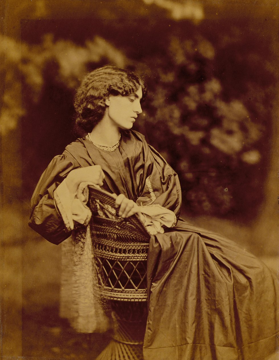Portret van Jane Morris (1839-1914) 1865 door John R. Parsons