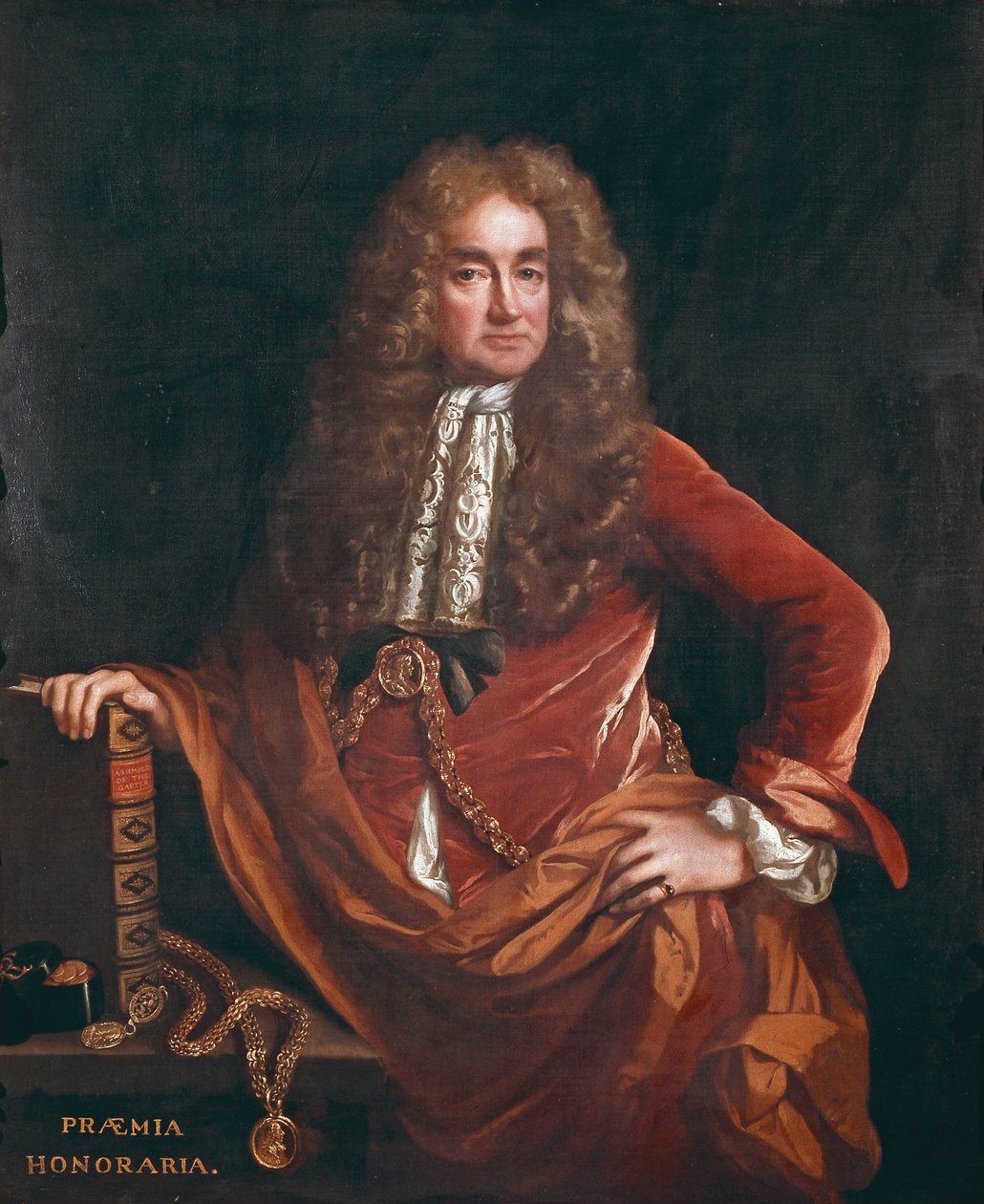 Portret van Elias Ashmole (1617-1692) door John Riley