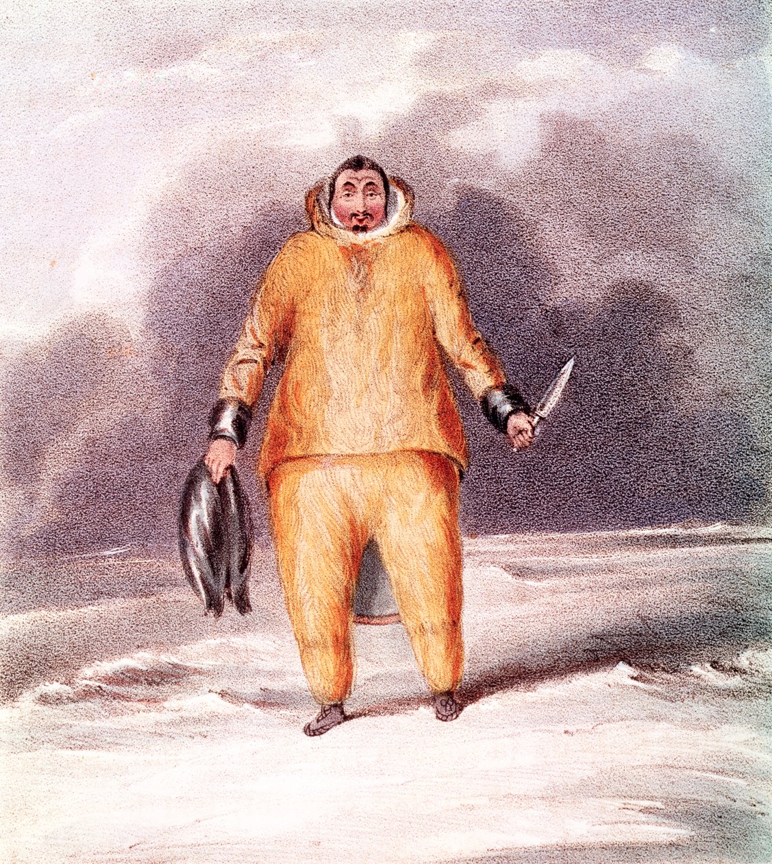 Kunana, een eskimo, gegraveerd door John Brandard (1812-63), gedrukt door Graf en Sorel door John Ross