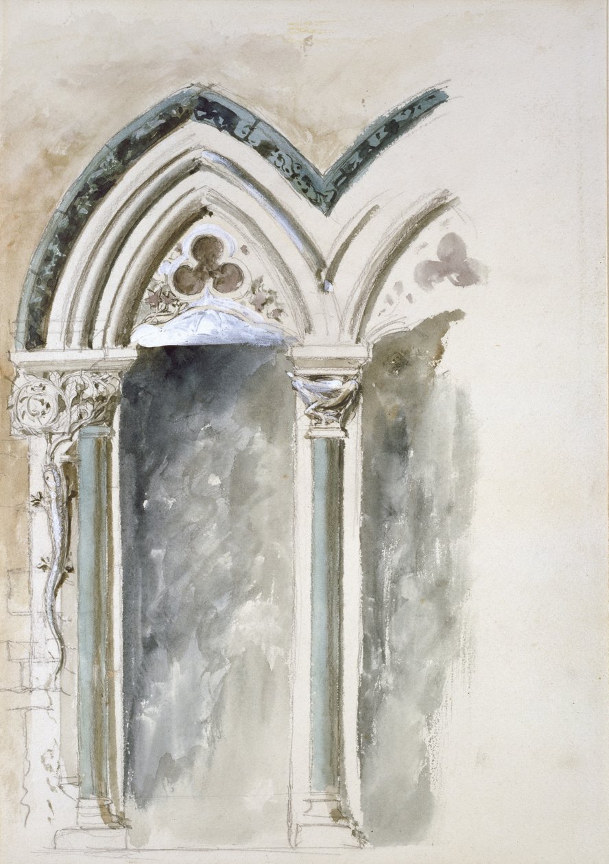 Ontwerpstudies voor Kapitelen voor het Universiteitsmuseum, Oxford door John Ruskin