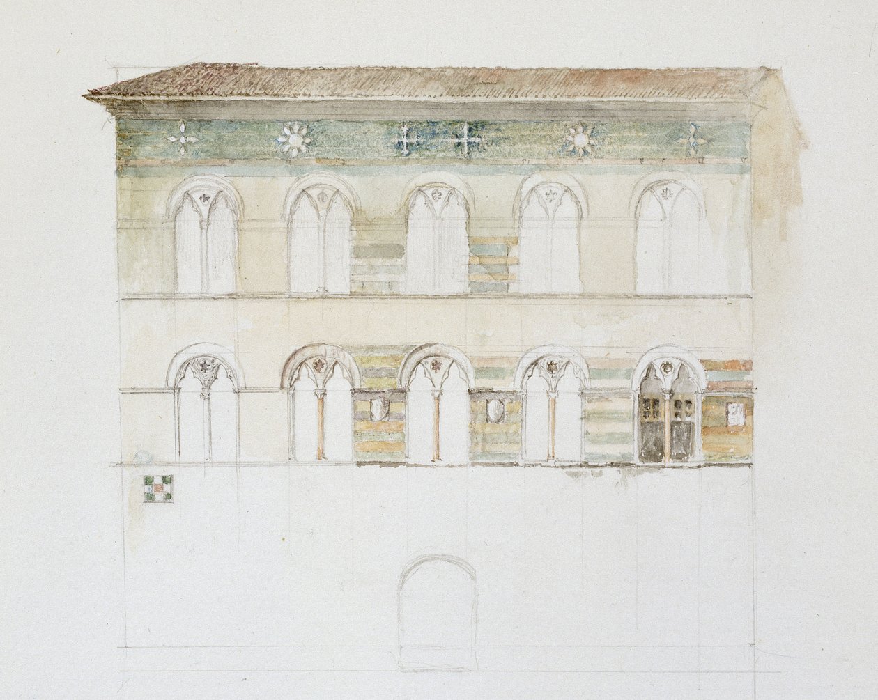Het Palazzo Gambacorti, Pisa, 27 - 30 april 1872 door John Ruskin