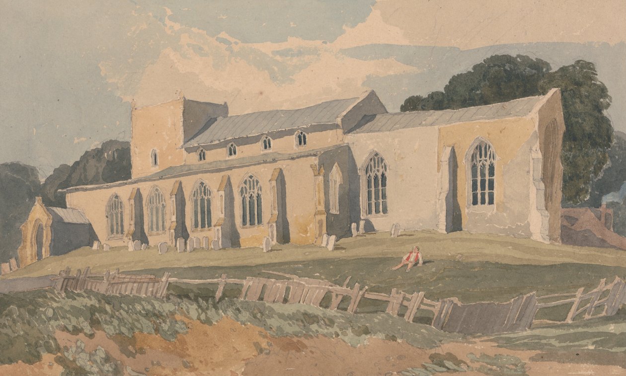 Blickling Kerk, Norfolk, vanuit het Zuidoosten door John Sell Cotman