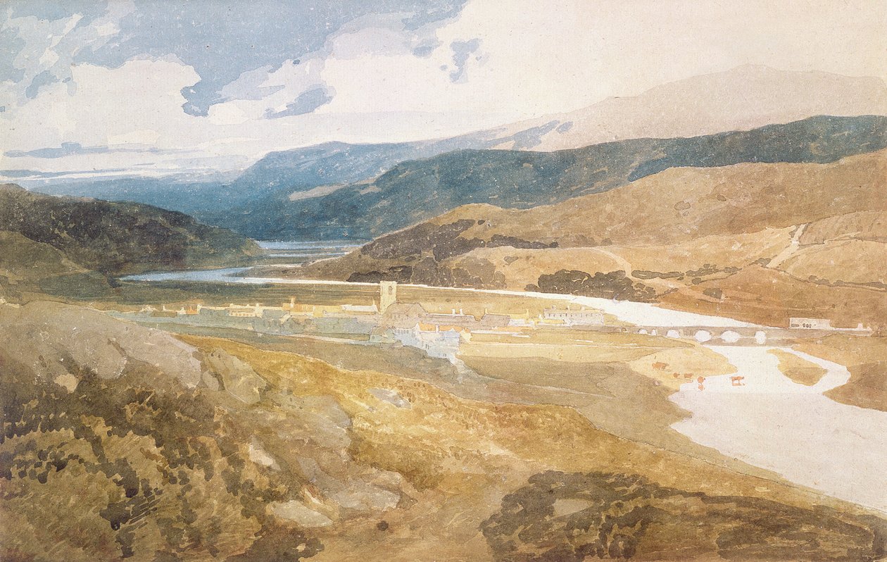 No.2303 Dolgelly, Noord-Wales, 1804-05 door John Sell Cotman
