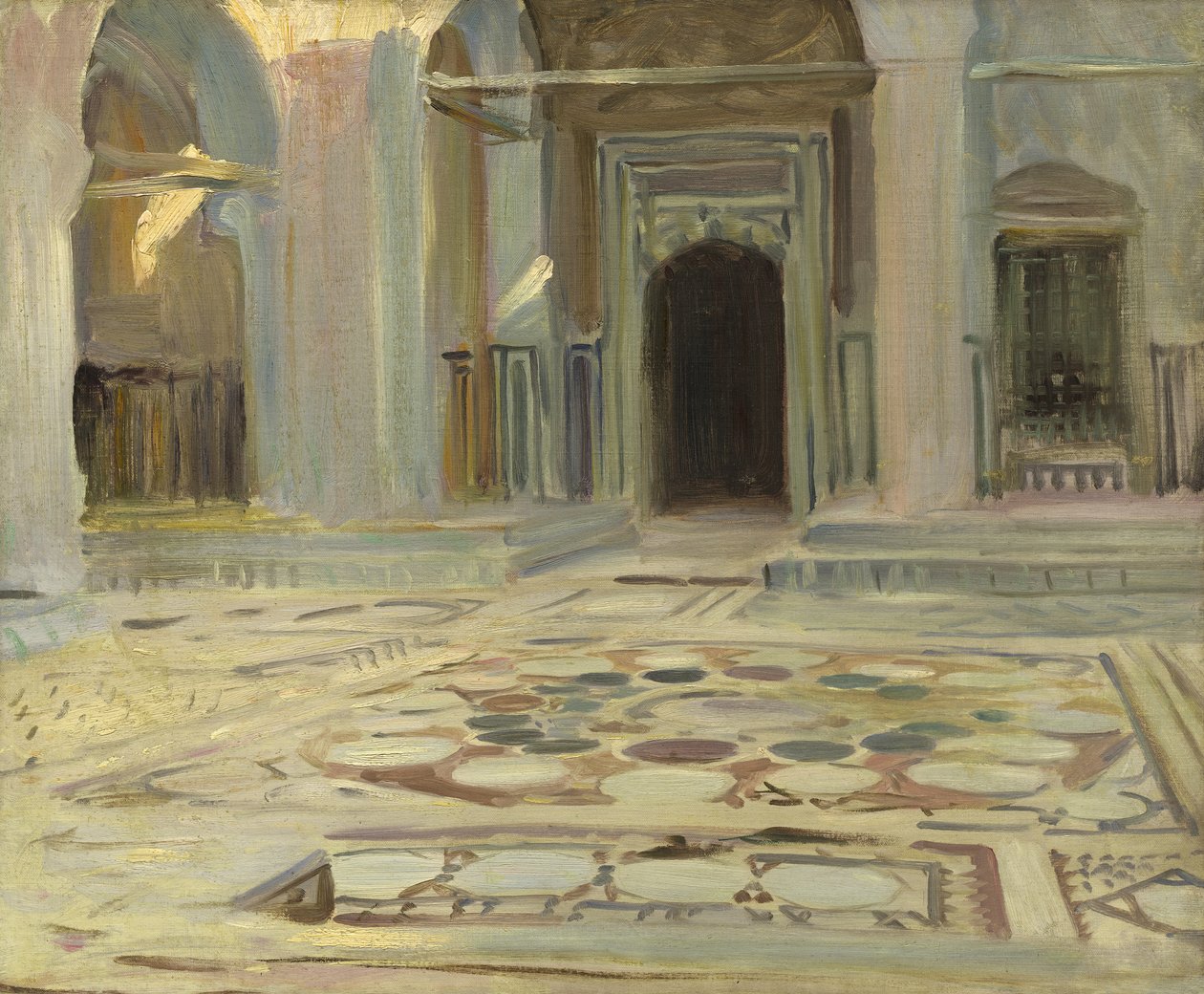 Pavement, Caïro, 1891 door John Singer Sargent