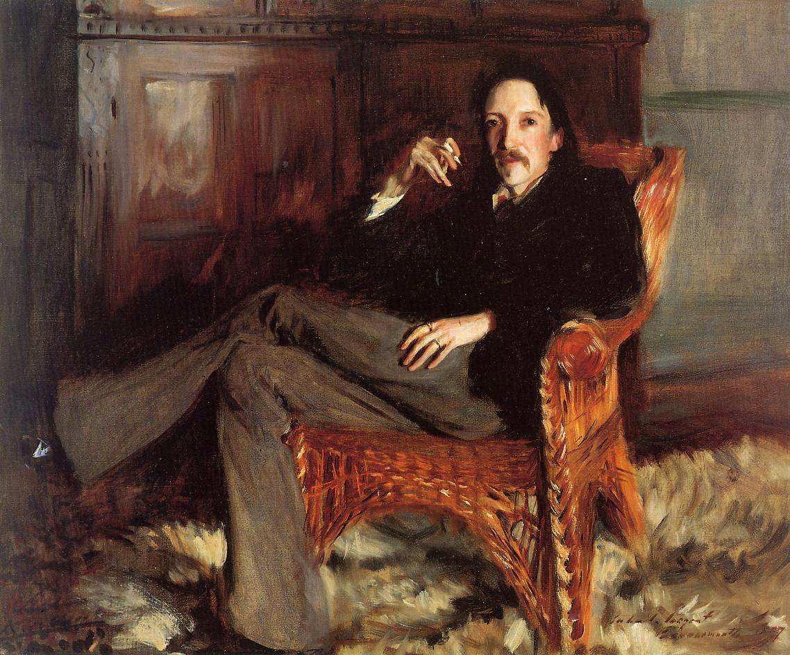 Portret van Robert Louis Stevenson door John Singer Sargent