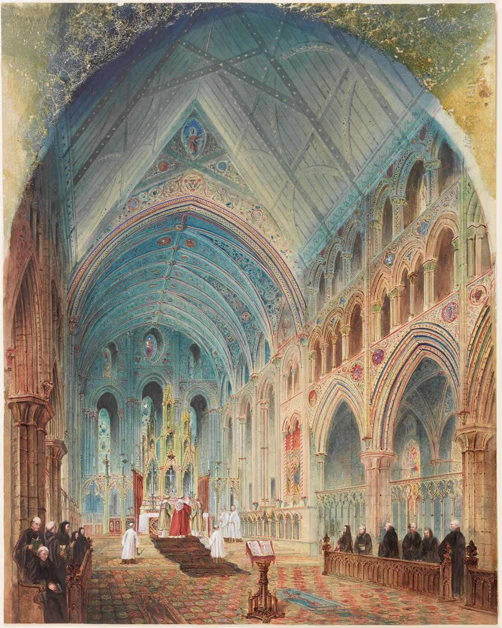 Tynemouth Priory, interieur - veronderstelde restauratie door John Storey