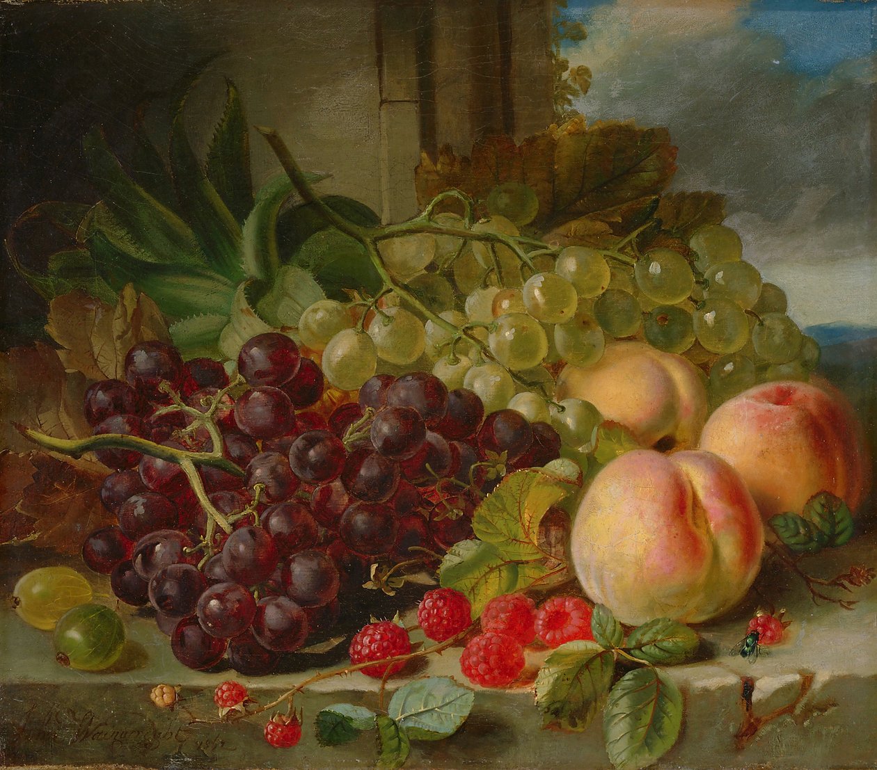 Stilleven met fruit, 1862 door John Wainwright