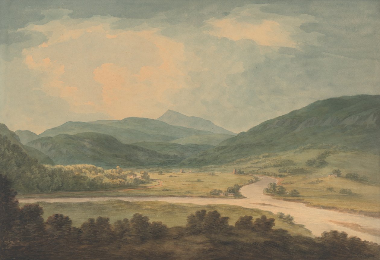 De rivier Tay en zijrivier door John Warwick Smith