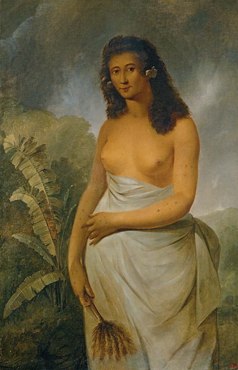De Tahitiaanse prinses Poedua, de dochter van Oreo door John Webber