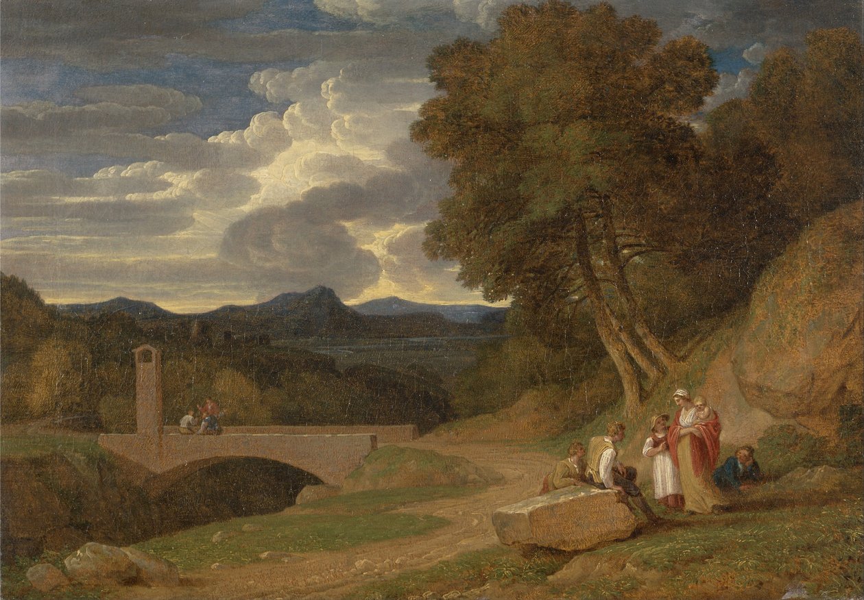 Een Italiaans landschap door John White Abbott