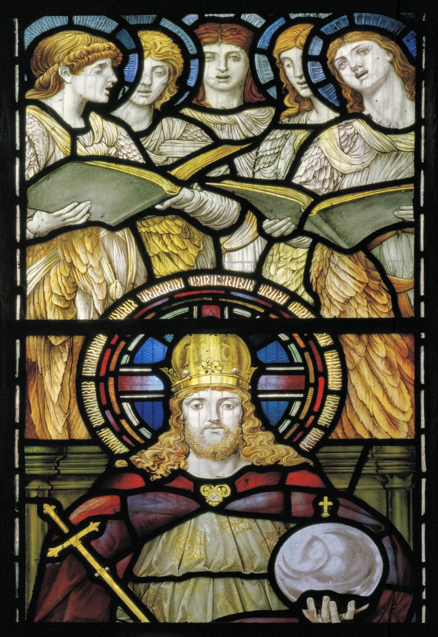 Christus in Majesteit, Te Deum, Oostelijk Raam door John William Brown