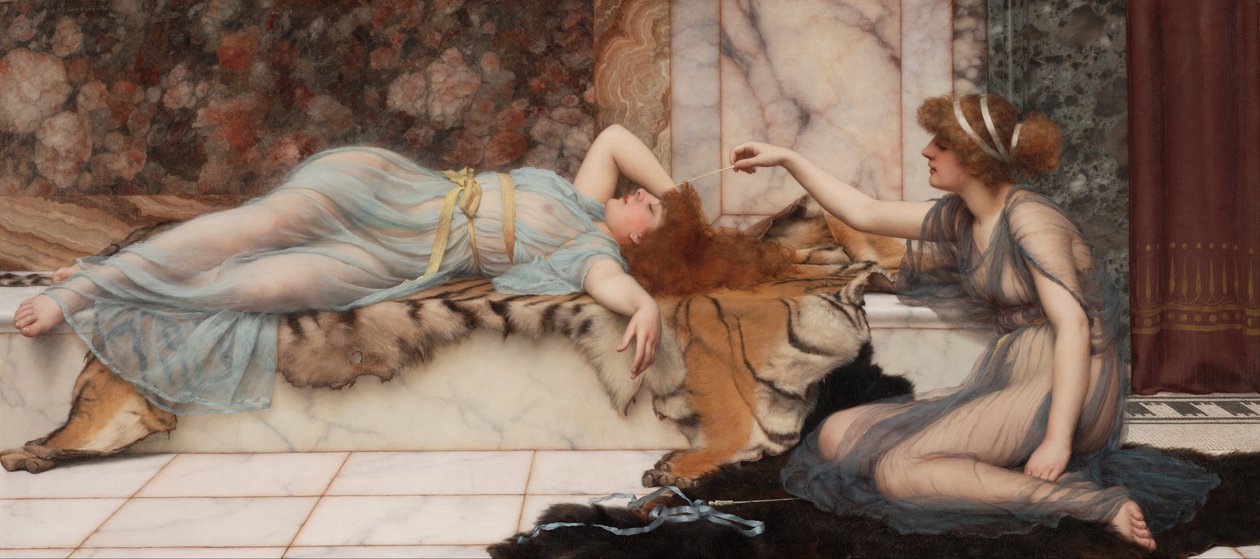 Ondeugd en rust door John William Godward