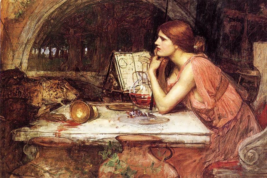 Schets van Circe door John William Waterhouse