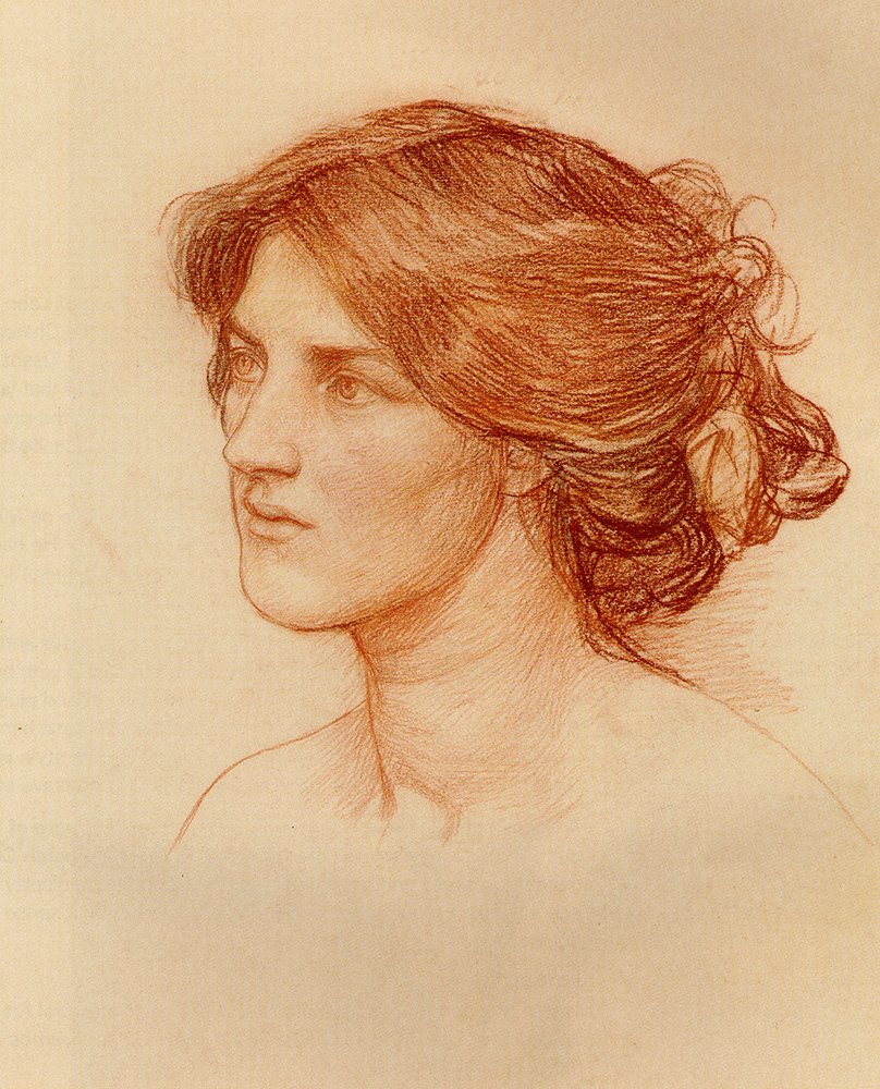 Studie voor Pluk de rozen zolang je kunt door John William Waterhouse
